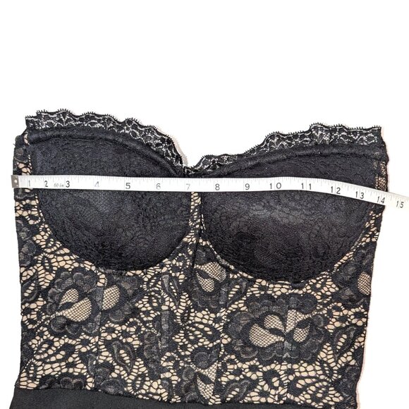 NWT Lulus | Sultry Prose Black Lace Strapless Bustier Wide-Leg Jumpsuit | Small - Picture 12 of 15